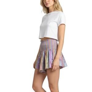 Queen of Sparkles Pink Rainbow Swing Shorts - XS